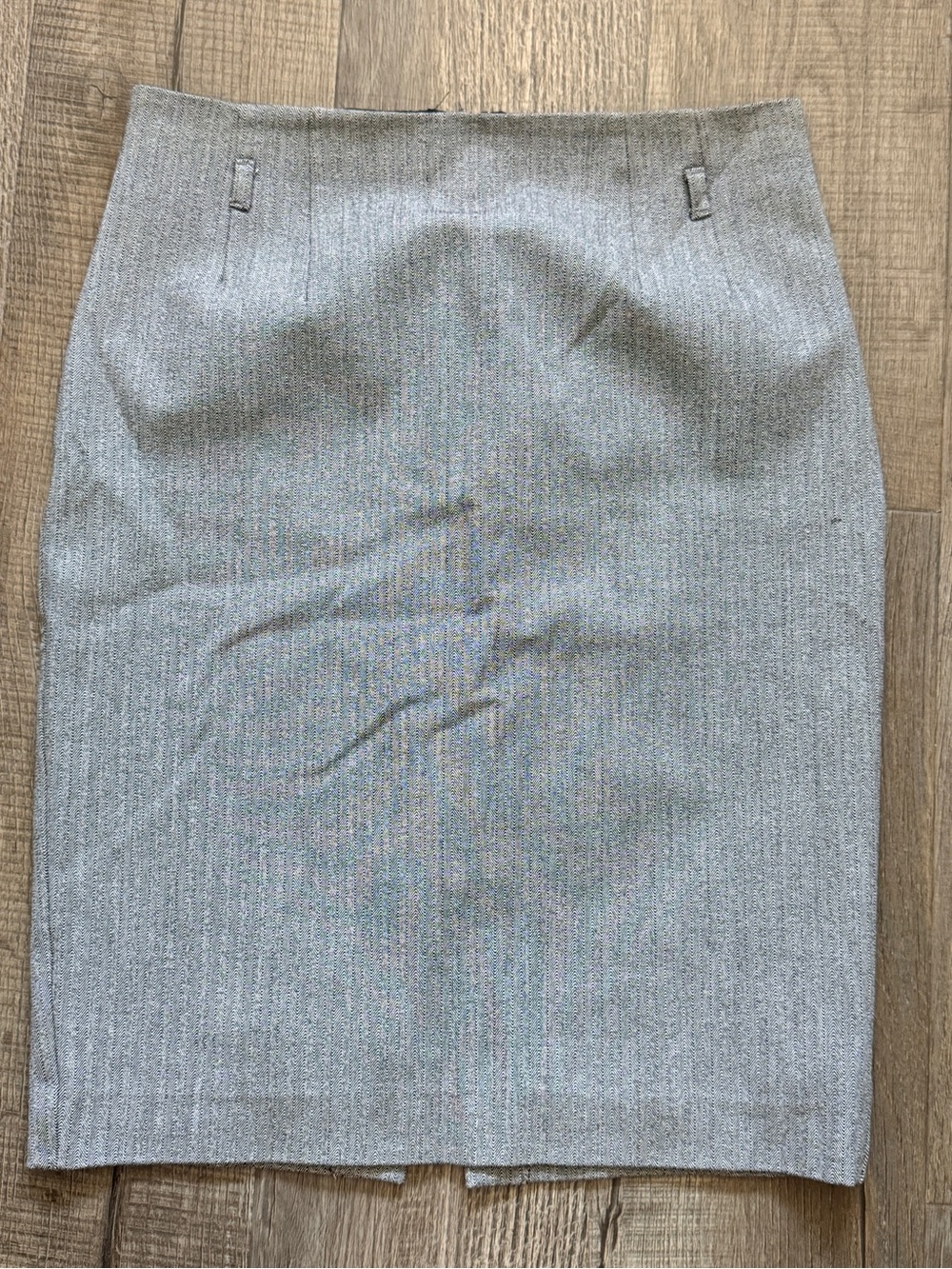 Express Grey Herringbone Pencil Skirt Size 8 Lined